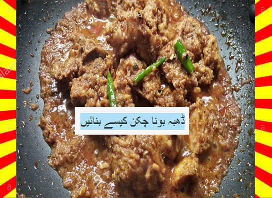 How To Make Dhaba Bhuna Chicken Recipe Hindi and English