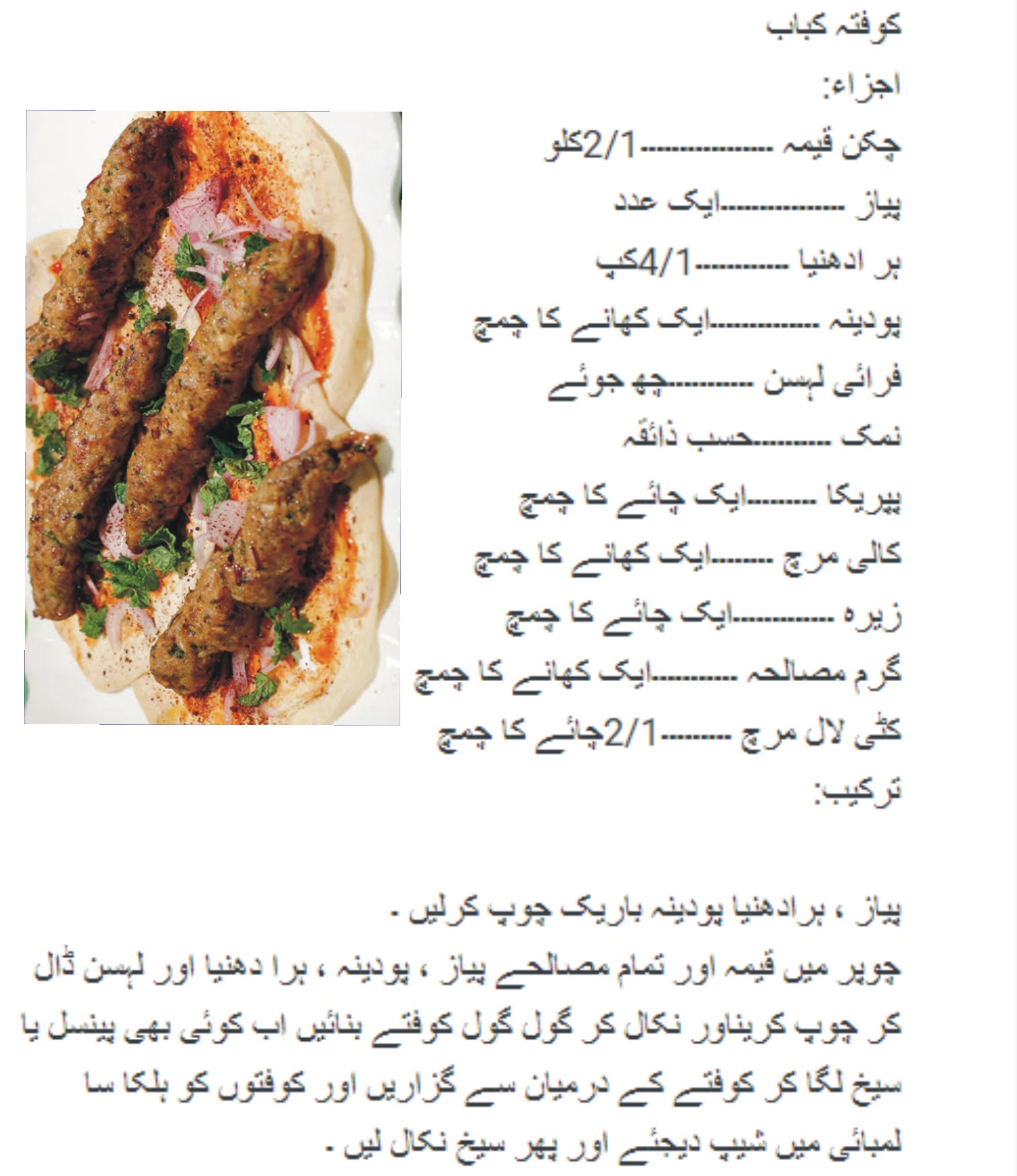 Kofta Kebab Recipe 