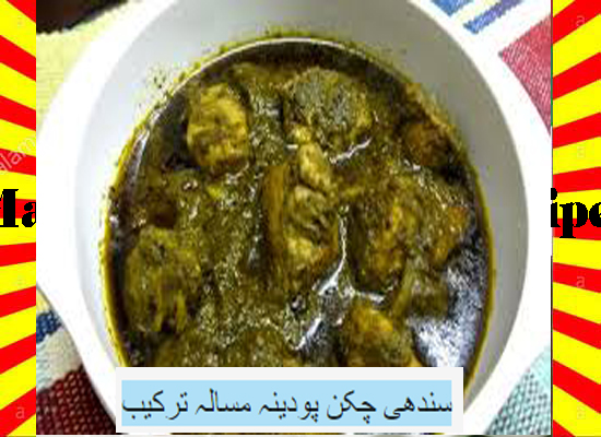 How To Make Sindhi Chicken Pudina Masala Recipe Urdu and English