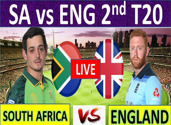 Today Cricket Match Eng vs SA 2nd T20I Live 29 Nov 2020