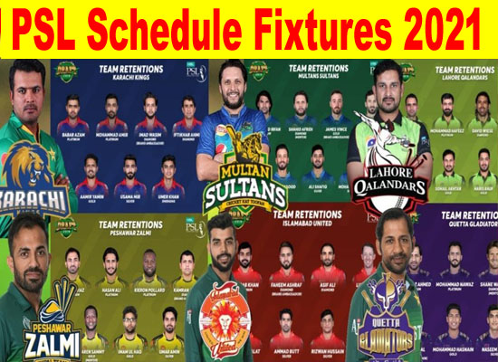 Pakistan Super League Schedule Fixtures and Results