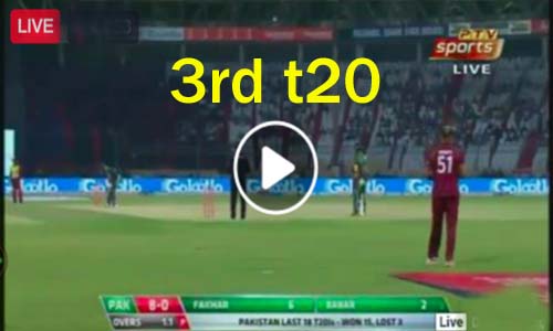 Today Cricket Match Pakistan vs West Indies 3rd T20 Live 31 July 2021