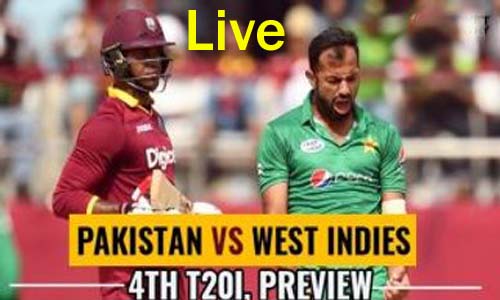 Today Cricket Match Pakistan vs West Indies 4th T20 Live 1 August 2021