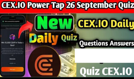 CEX Quiz Answer 28 or 29 September [10,000 CEXP Points]