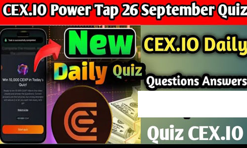 CEX Quiz Answer 28 or 29 September [10,000 CEXP Points] 