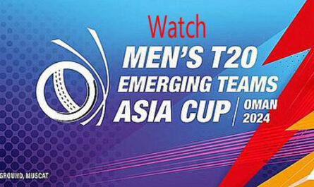 ACC Men's T20 Emerging Teams Asia Cup Watch Now